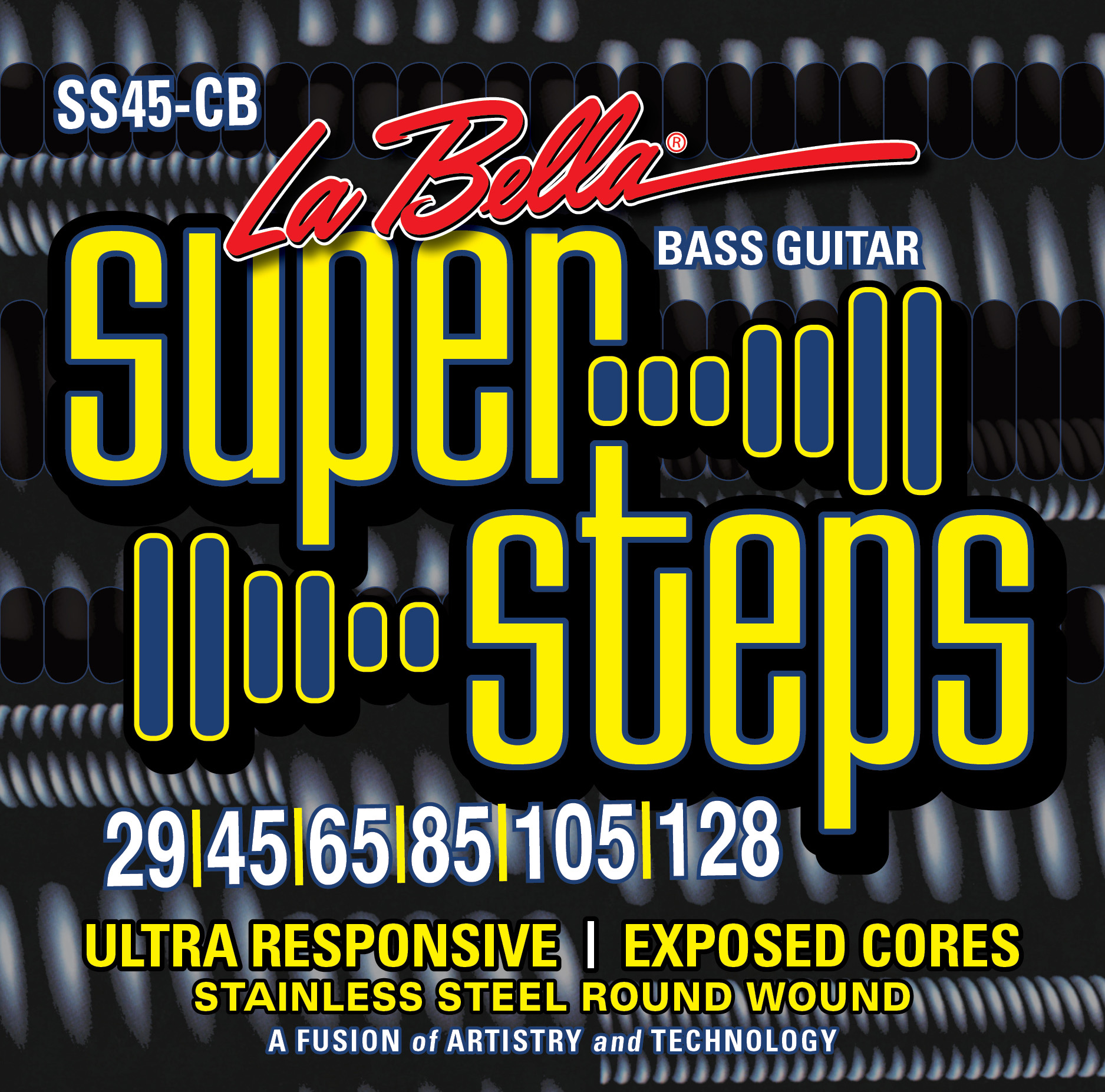 LaBella SS45-CB Super Steps for 6-string Bass 029-.128